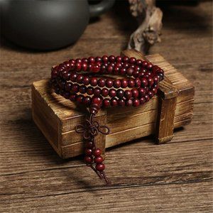 Red Sandalwood Tibetan Buddhist Mala Bra…